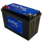 Ionic 24 volt 50ah lithium battery from the side.