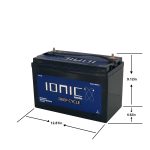 Image of an Ionic lithium 36v 50ah, lifepo4 deep cycle battery.