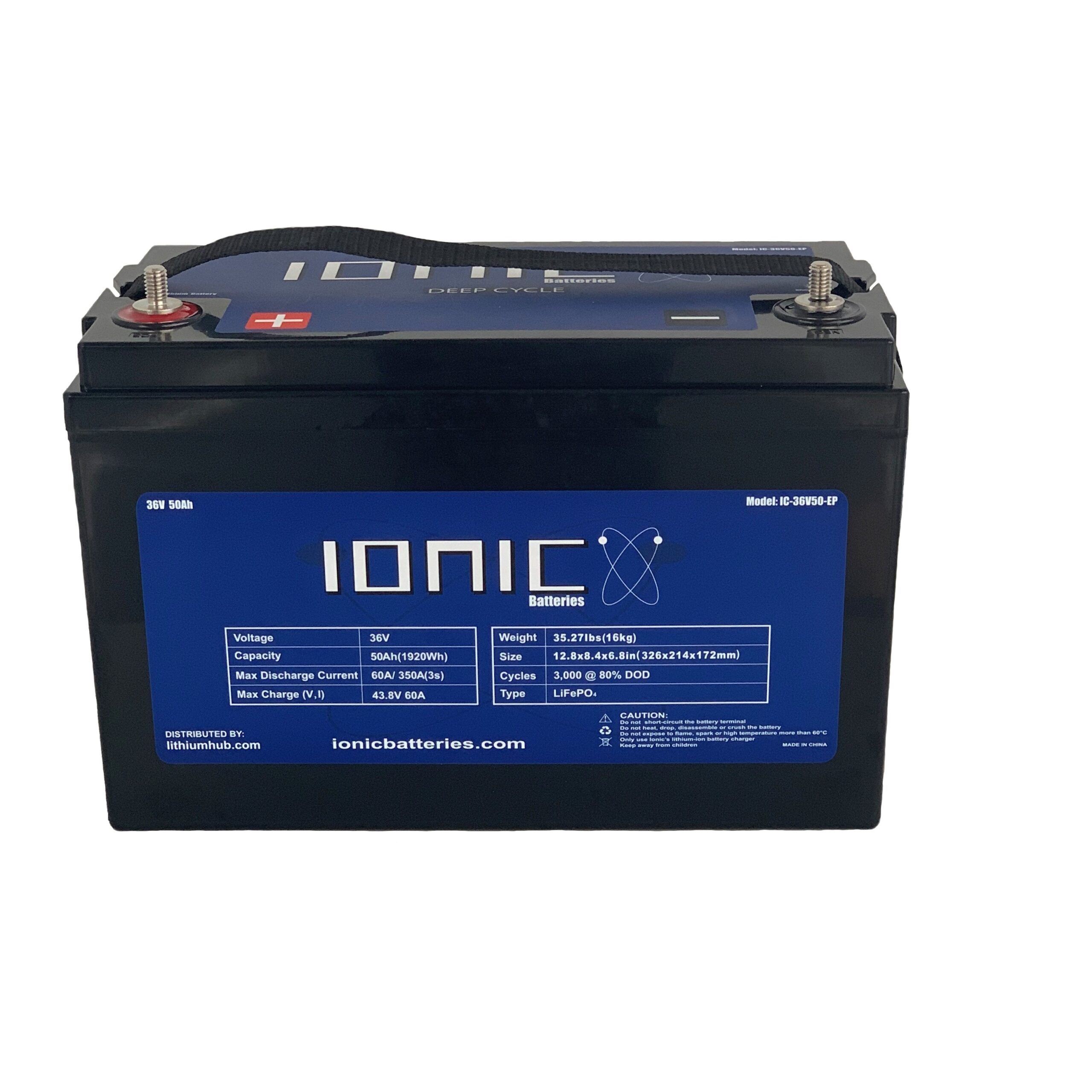 Ionic Lithium 36V 50Ah | LiFePO4 Deep Cycle Battery + Bluetooth