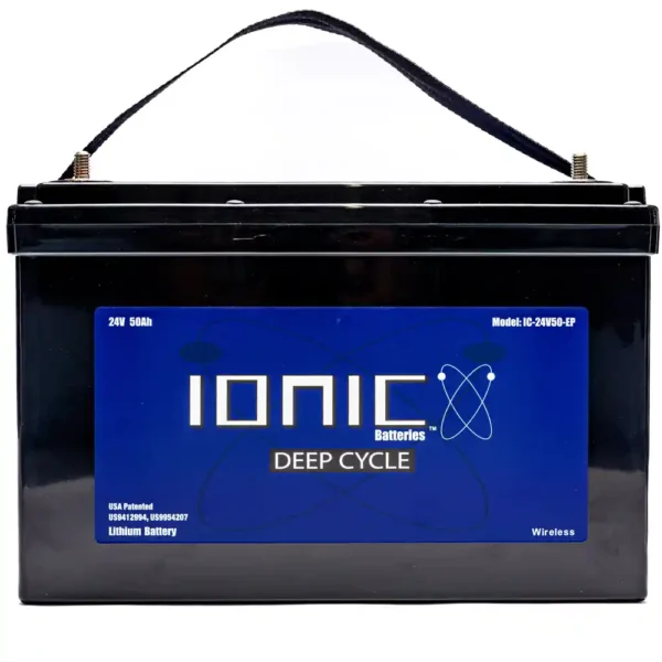 ionic lithium 24v 50ah | lifepo4 deep cycle battery + bluetooth