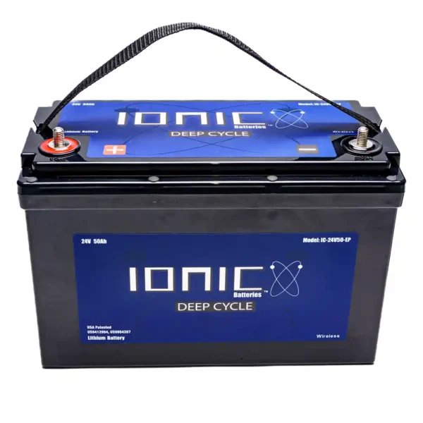 ionic lithium 24v 50ah | lifepo4 deep cycle battery + bluetooth