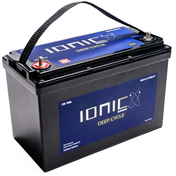 ionic lithium 24v 50ah | lifepo4 deep cycle battery + bluetooth