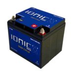 Ionic 12 volt 50ah lithium battery; side view.