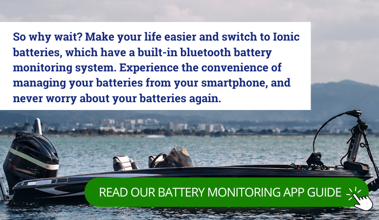 Image promoting LithiumHub's bluetooth battery monitoring system and batteries.