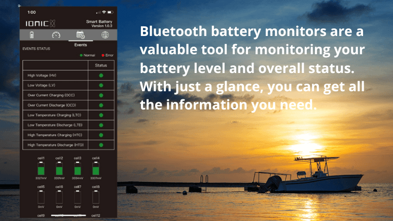 Bluetooth battery monitor app screenshot with a quote from the post next to it.