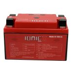 Back side of the Ionic Lithium 12v S4 | 300 CCA | Lifepo4 starter battery + Bluetooth.