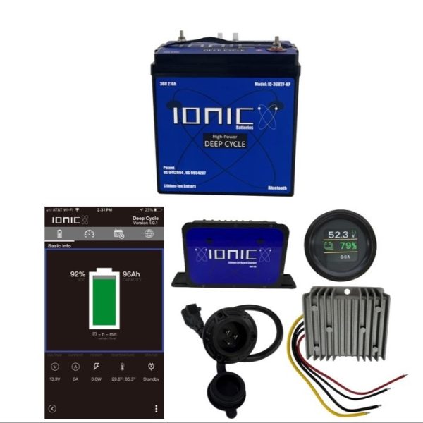 Ionic Lithium 36V 27Ah LiFePO4 Golf Cart Single Bundle