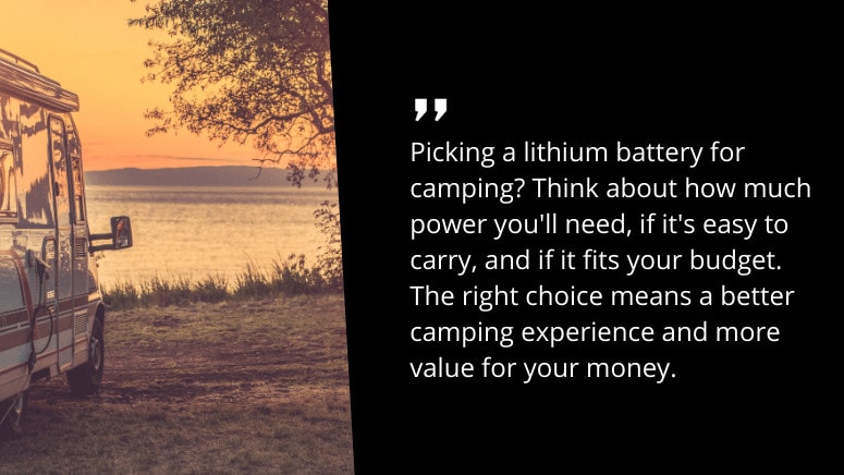 best battery for your camping adventure lithium 2