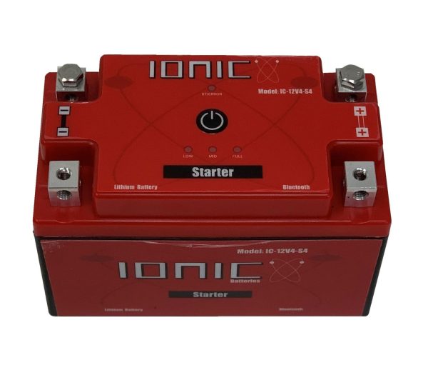 Top of the Ionic Lithium 12V S4 | 300 CA | LiFePO4 Starter Battery + Bluetooth.