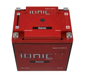 Top of the Ionic Lithium 12V S7 | 900 CA | LiFePO4 Starter Battery + Bluetooth.