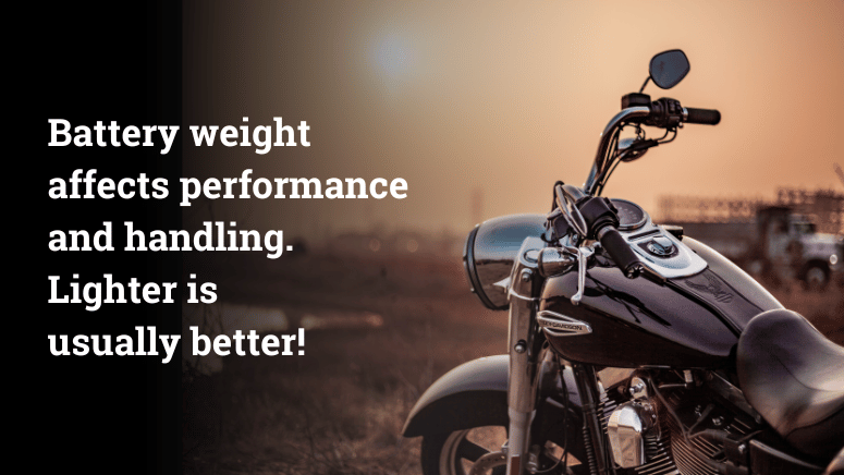 Motorcycle parked in a field with a truck and the sun in the background, with a quote from the post on the side.