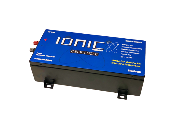 ionic lithium 16v 52ah | marine electronics/sonar lifepo4 battery + charger