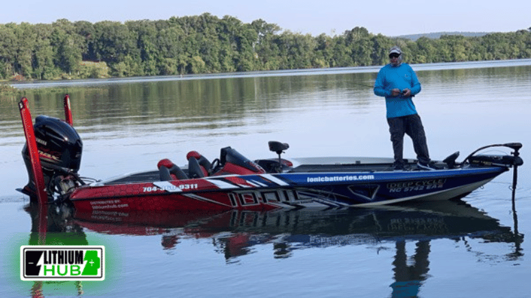 Image of a man on a bass boat.