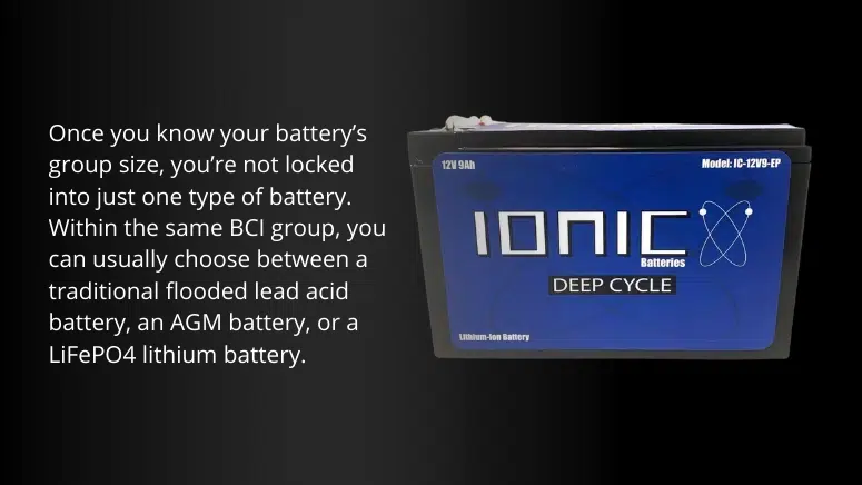 what does group size on a battery mean b3