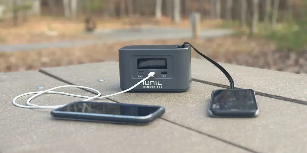 ionic genbox 100 portable power bank | usb c pd 100w with lifepo4 battery