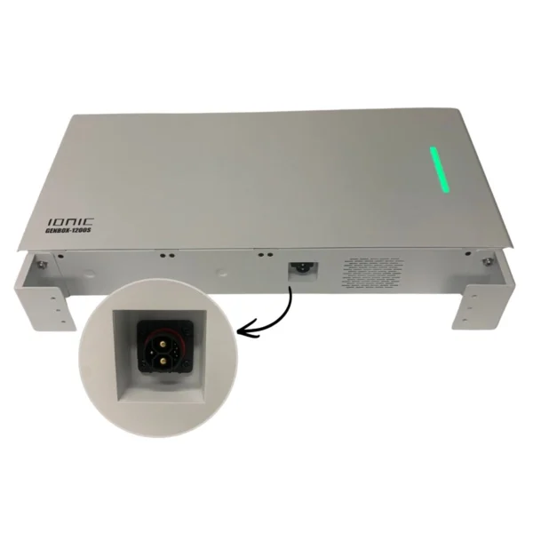 ionic genbox 1200s | 1200w slim battery backup with sub 20ms ups for essential appliances