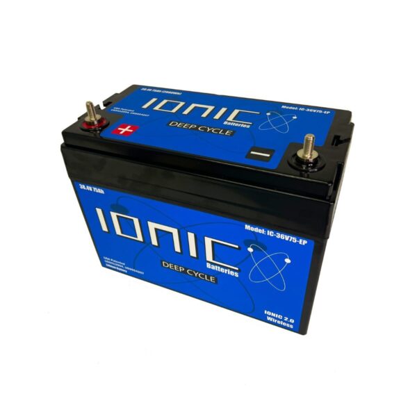 ionic lithium 36v 75ah | lifepo4 deep cycle battery + bluetooth